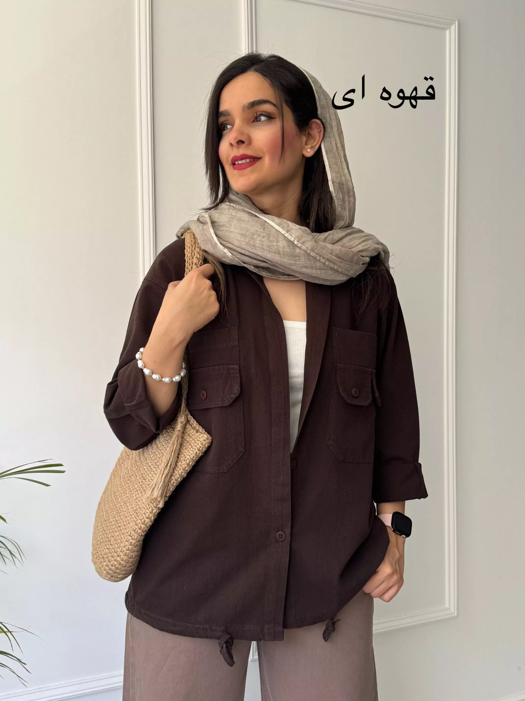 مانتو کتان آسمان
